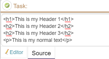 Organized Source Tab text